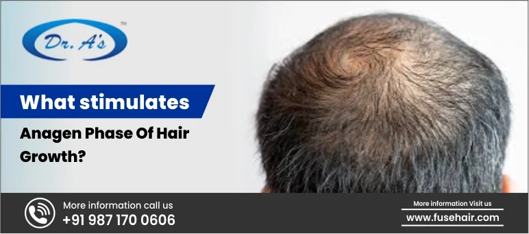 What stimulates the anagen phase of hair growth
