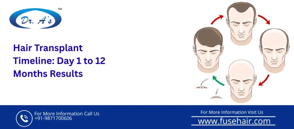 Hair Transplant Timeline Day 1 to 12 Months Results